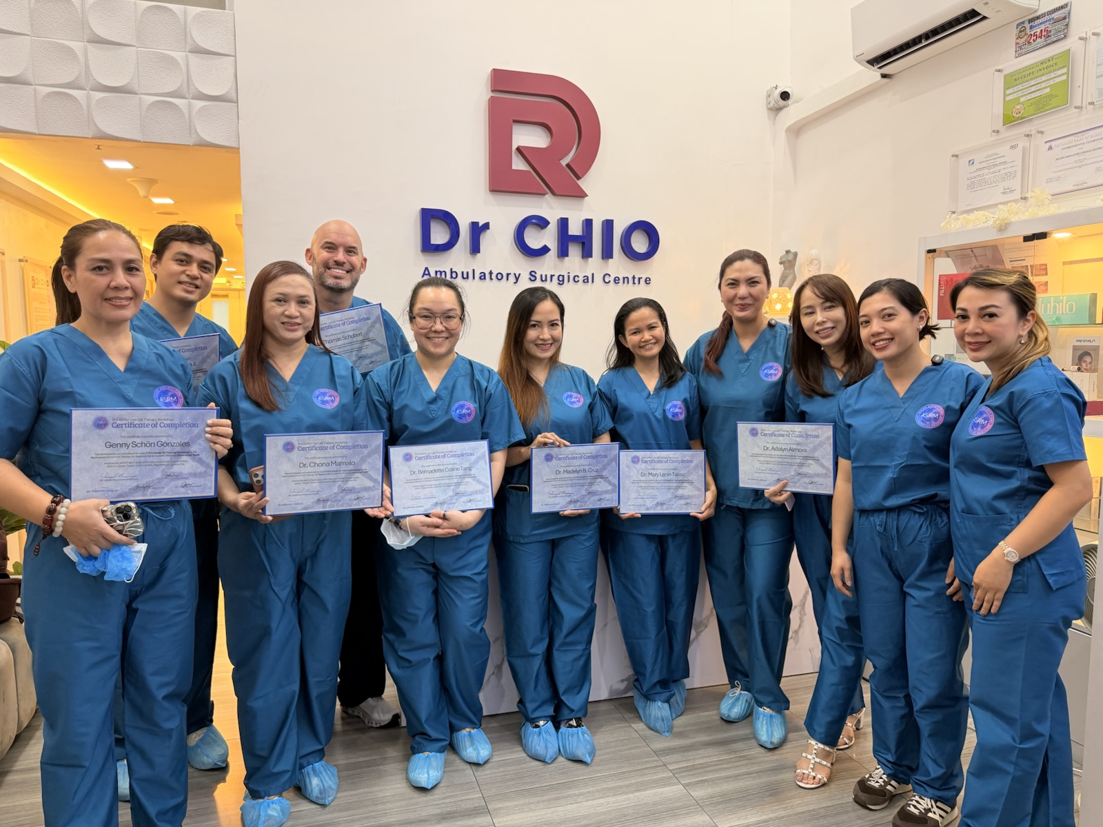 Clinical professionals completing an ASRM training activity